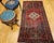 Vintage Persian Hamadan Rug, Hand-Knotted Wool, Geometric Medallion Pattern, Moss Green & Red, 4x7 For Sale - Image 10 of 18