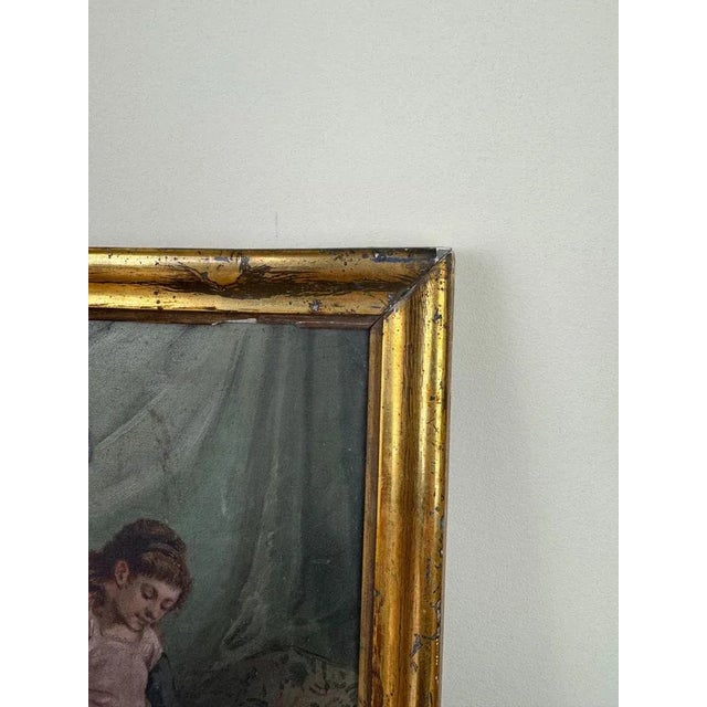 French School Artist, The Drawing Lesson, 1860, Oil on Panel, Framed For Sale - Image 5 of 6