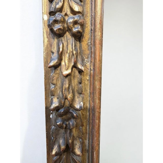 Italian Baroque Wall Mirror in Gilt Wood, Mid-19th Century For Sale - Image 9 of 15