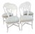 Boho Chic Sculpted Pencil Reed Leaf Back Rattan Dining Chairs - Set of 4 For Sale