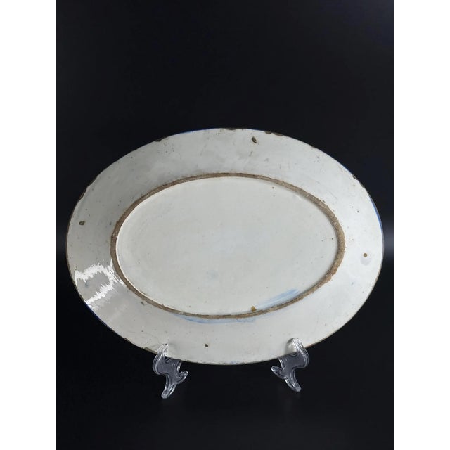 Spanish Oval Platter from Talavera Faience, 1890s For Sale - Image 9 of 10