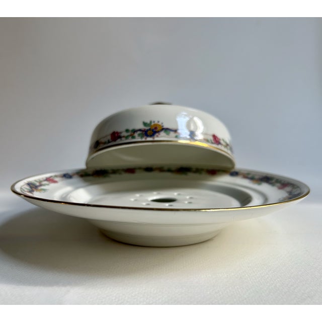 Early 20th Century Vintage Limoges Covered Porcelain Butter - Cheese Dish For Sale - Image 5 of 17