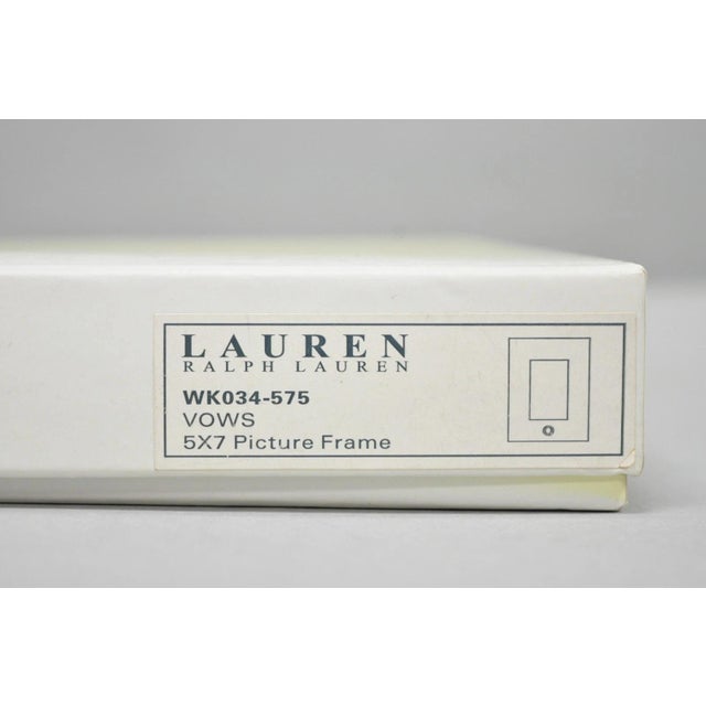Late 20th Century Lauren Ralph Lauren "Vows" Silver Plated 5x7 Wedding Photo Picture Frame For Sale - Image 14 of 18