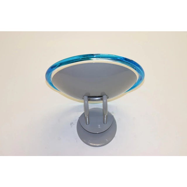 Glass Modern Murano Aqua Glass Wall Lamp For Sale - Image 7 of 10