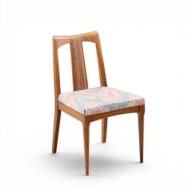 Ramseur Mid Century Walnut and Cane Dining Chairs - Set of 6 For Sale - Image 16 of 17
