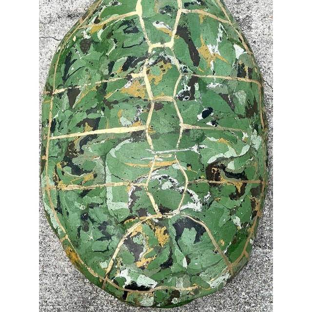 Vintage Italian Scagliola Pigmented Plaster Turtle Shell For Sale - Image 9 of 14