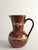 This rare Swedish folk art earthenware pitcher or vase, crafted by Andersson & Johansson for Höganäs in Sweden, features a...