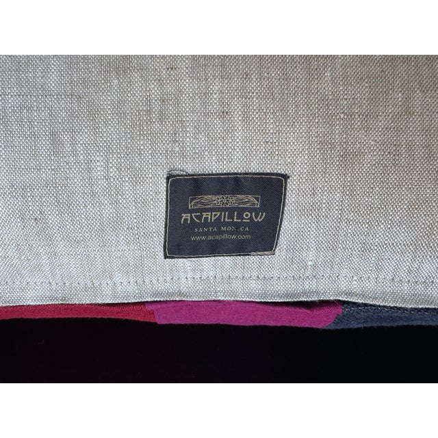 Textile Acapillow Home Furnishings (Santa Monica, Ca) Goose Down Pillow With Striped Cover For Sale - Image 7 of 12