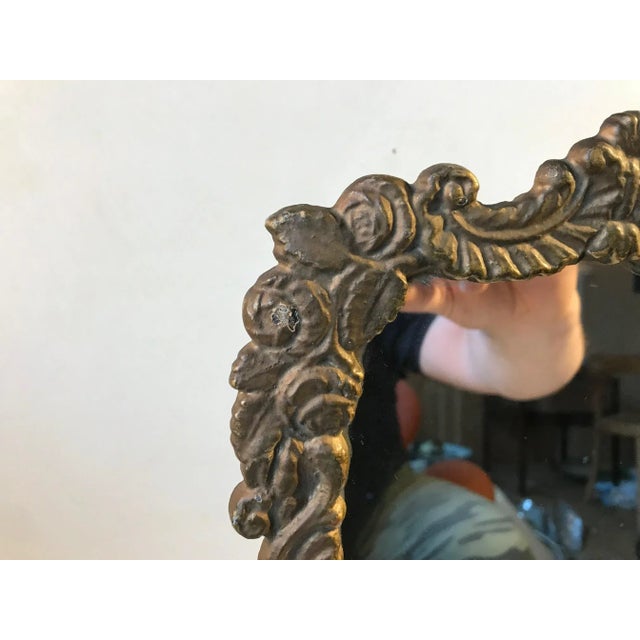Antique Victorian Cast Iron Table Mirror, 1890 For Sale - Image 10 of 14