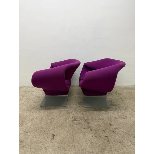 Purple Original Pierre Paulin Ribbon Lounge Chairs for Artifort - A Pair For Sale - Image 8 of 18