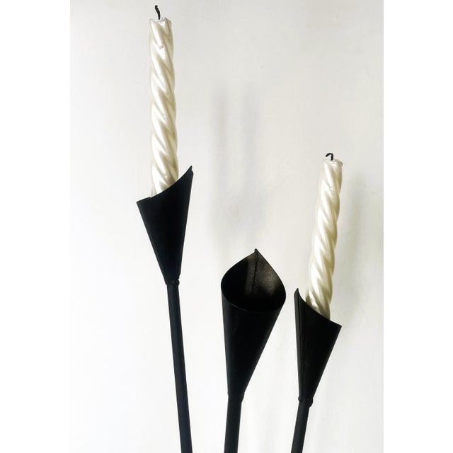 Large Floor Candleholder in Metal, 1950s For Sale - Image 11 of 18