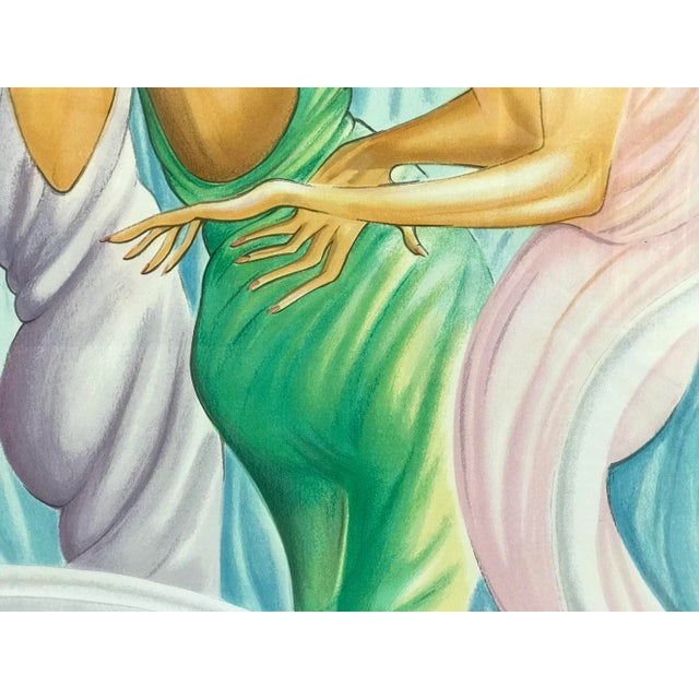 1980s Ernie Barnes Signed and Numbered Lithograph, Framed For Sale - Image 9 of 12