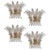 Set four sconces in the style of barovier & toso. 100% hand made in murano. The appliques are made by 9 murano handmade...