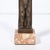 Metal Art Deco Bronze Telamon Sculpture on Rectilinear Variegated Rose Hue Marble Base For Sale - Image 7 of 10