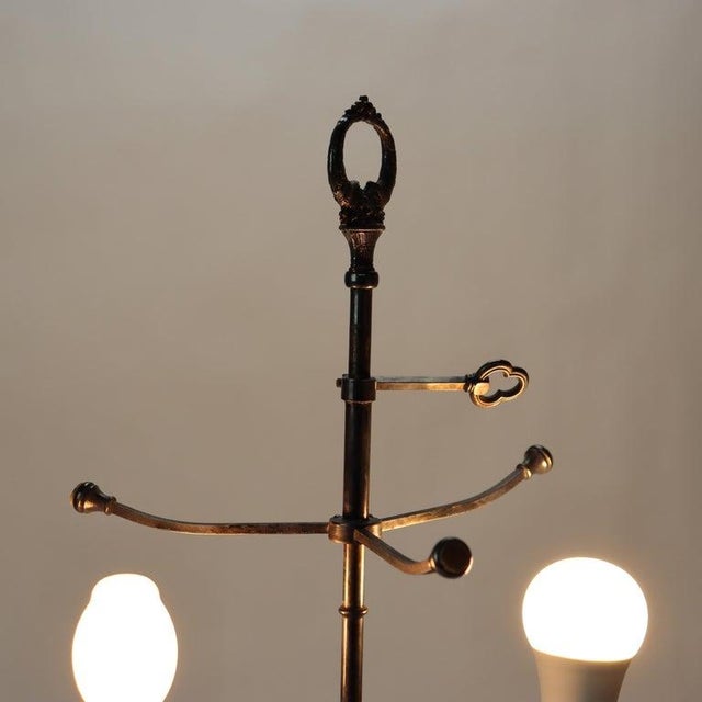 1910s Rare Antique Pairpoint Arts & Crafts Reverse Painted Moonlit Bay Landscape Lamp For Sale - Image 10 of 14