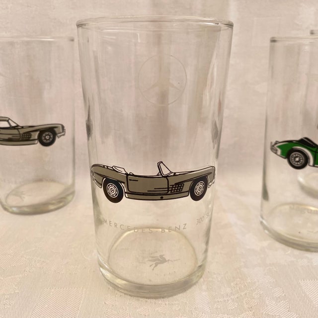 Mobil Oil Gas Classic and European Sports Cars Glasses - Set of 6 For Sale - Image 9 of 11