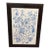 Vintage Blue & White Ceramic Tile Wall Panel - Chinoiserie Botanical & Bird Motif For Sale