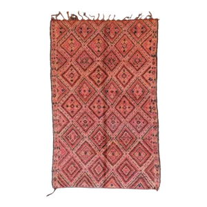 1980's Moroccan Beni M'Guild Wool Rug - 11.3 X 6.6 Ft