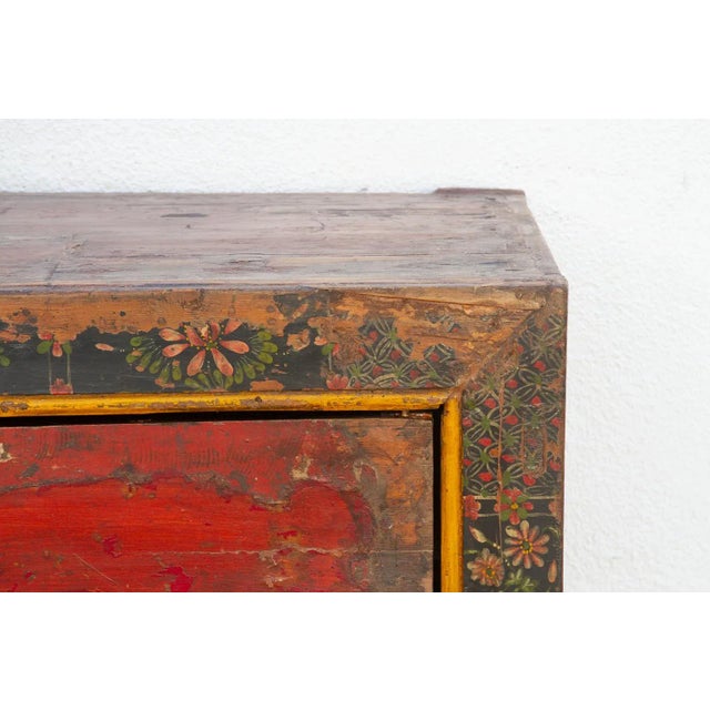 Antique Painted Qing Dynasty Buffet Cabinet For Sale In Los Angeles - Image 6 of 15