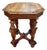 Antique Renaissance Revival Octagon Oak Side Table Atop Four Musketeers For Sale