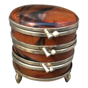 Diminutive Faux Marble Jewelry Box
