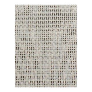 Single Roll of Phillip Jeffries Tidal Weave Whitecap Wall Covering For Sale