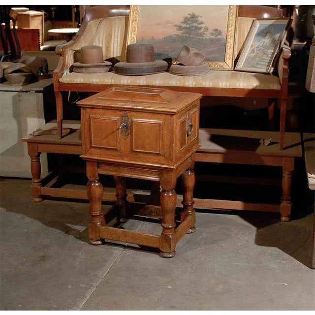 This exquisite Swedish 18th century period Baroque box on stand is unique by the quality of its carved panels as well as...