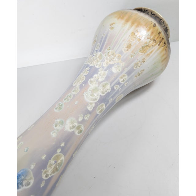 Contemporary Studio Pottery Crystalline Glazed Vase by Paul Linden For Sale - Image 11 of 14