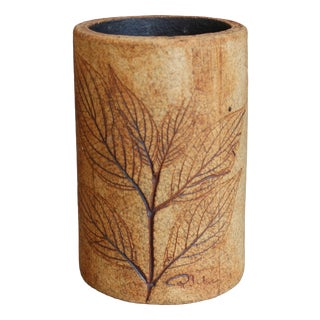 French Stoneware Vase by Ramonde Leduc, 1960s-1970s For Sale