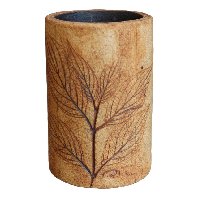 French Stoneware Vase by Ramonde Leduc, 1960s-1970s For Sale