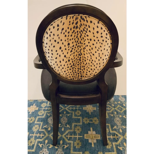 2020s Caracole Couture Animal Print Chit Chat Arm Chairs Pair For Sale - Image 5 of 6