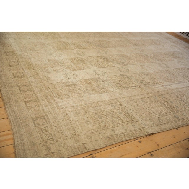 Traditional 1950s Vintage Afghani Ersari Elephant Footprint Wool Carpet For Sale - Image 3 of 11