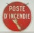 Vintage French Steel Fire Station Directional Location Sign For Sale - Image 4 of 7