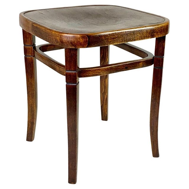 Wood Stool attributed to Otto Wagner for Thonet, 1902 For Sale - Image 7 of 7