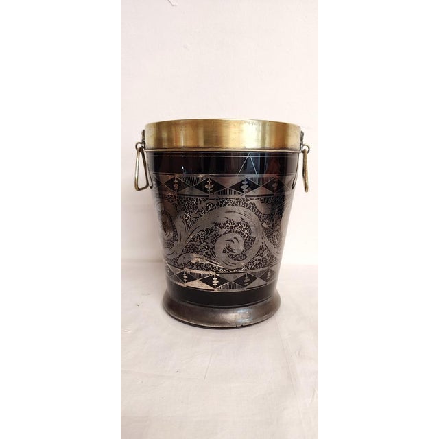 Mid-Century Modern Glass and Brass Cooler, France, 1950s For Sale - Image 3 of 11