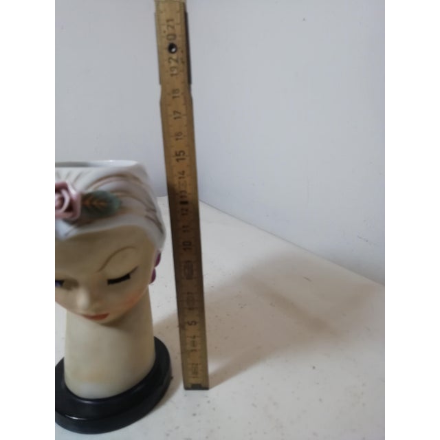 Lady Head Vase by Ucagco, 1950s For Sale - Image 10 of 11