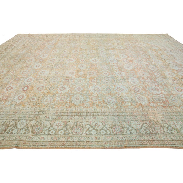 Mid-20th Century Vintage Mahal Wool Rug For Sale In New York - Image 6 of 9