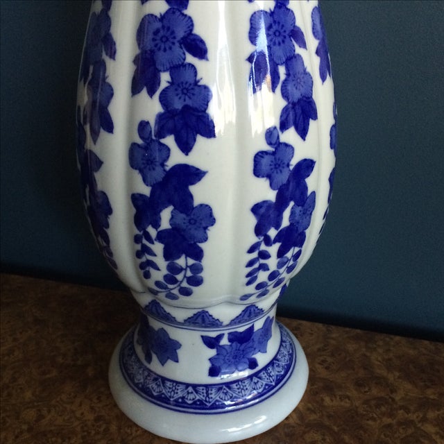 Seymour Mann China Blue Porcelain Vase Chairish
