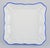 Square White Porcelain Bowls with Blue Rims from Meissen, Germany, Early 20th Century, Set of 2 For Sale - Image 4 of 9