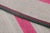 Textile Vintage Frazada Kilim in Fuschia and Mauve Striped Pattern - Rug & Kilim For Sale - Image 7 of 7