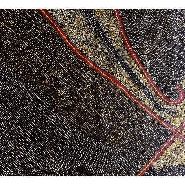 Rare Large Australian Aboriginal Painting by Kathleen Petyarre For Sale In Atlanta - Image 6 of 12