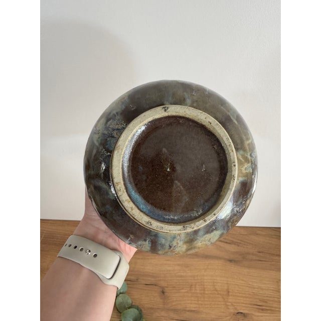 Vintage Iridescent Stoneware Vase, in Very Good conditions. Designed 1980 to 1989