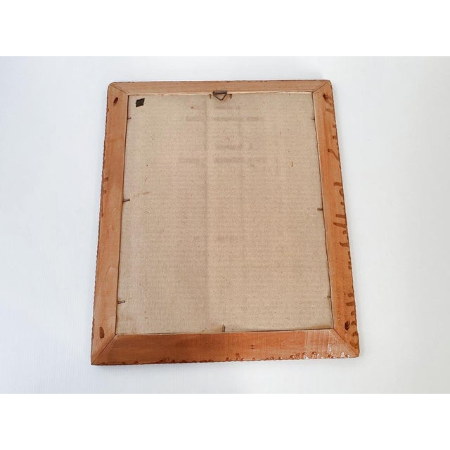 Vintage Mirror in Snake Scale Effect Carved Wood, 1960s For Sale - Image 4 of 9