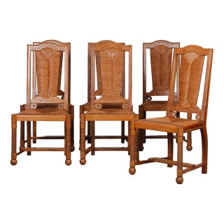 Chairs in the style of Charles Dudouyt, 1950, Set of 6 For Sale