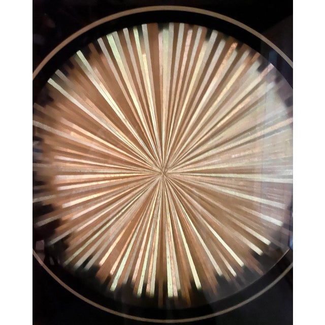 Vintage Framed Gold and Black Hologram Art Piece For Sale - Image 4 of 8