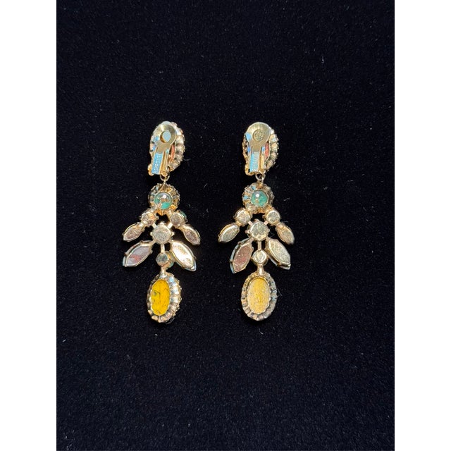 1960s Vintage Schreiner of New York Chandelier Earrings, A Pair For Sale - Image 5 of 8