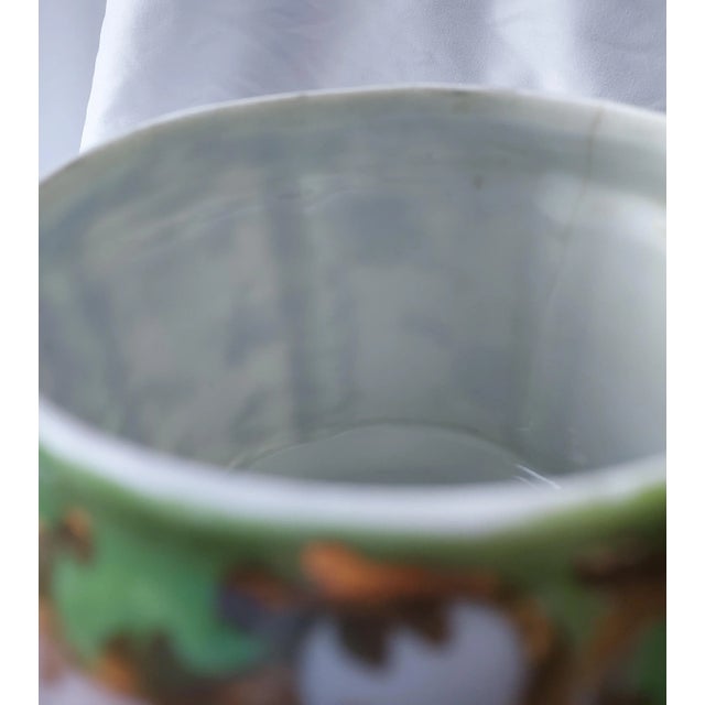 Delicate jade and gold painted Nippon porcelain biscuit jar, acquired from an auction house in Loganville, GA along with...