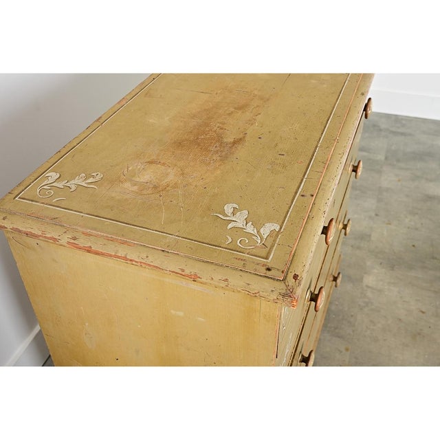 Mid 19th Century English 19th Century Painted Chest of Drawers For Sale - Image 5 of 11