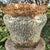 This Antique Majolica Jardinière glazed pottery planter features a scalloped rim and a spongeware design, adding a touch...