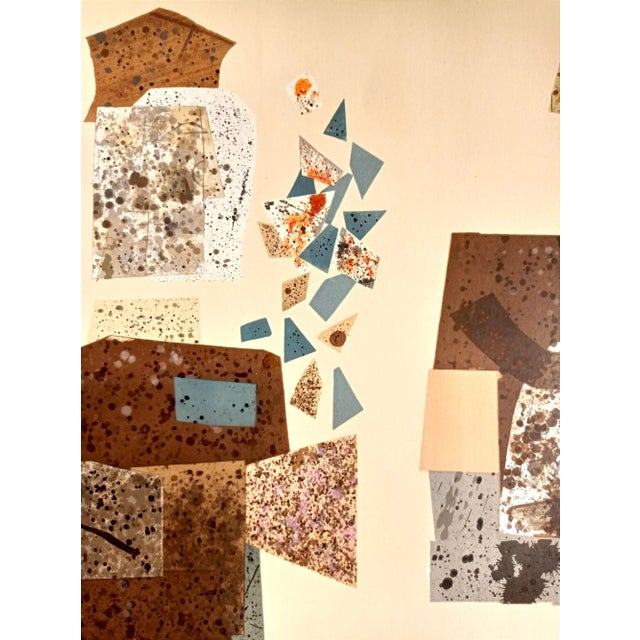 Max Papart, Cutting Abstract Composition, Chromolithograph, 1966 For Sale - Image 4 of 6